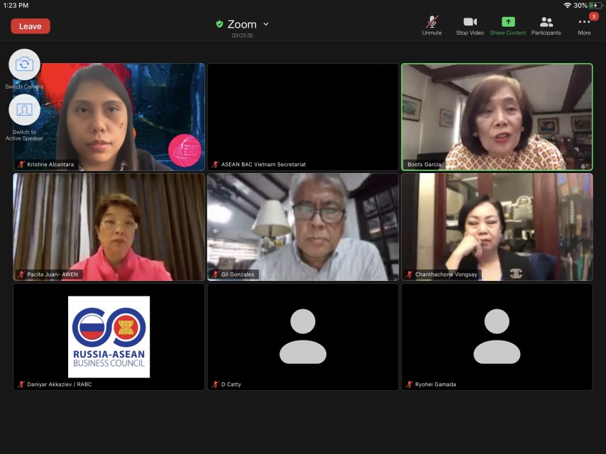 PhilwenOrg's tweet photo. The #ASEAN Business Advisory Council 16th Joint Business Councils recently held a virtual meeting and @ASEAN_women was represented through the participation of PhilWEN: Ms. @chitjuan (Former #AWEN Chairperson), Atty. Kristine Alcantara, and Ms. Boots Garcia (@PhilwenOrg Chair) https://t.co/sOW3oXNMXY