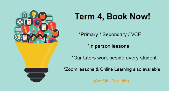 Welcome back for Term 4! 'In Person' lessons and  'Zoom/Online' tuition will all be available for the duration of Term 4. Finish this year positively! Book today! tuitionbendigo.com #Bendigo #tuition #backtoschool #Zoom #tutoring #learning #education
