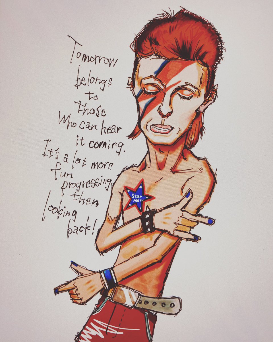 tomorrow belongs to those who can hear it coming. #DavidBowie #ziggystardust #デヴィッドボウイ #ジギースターダスト