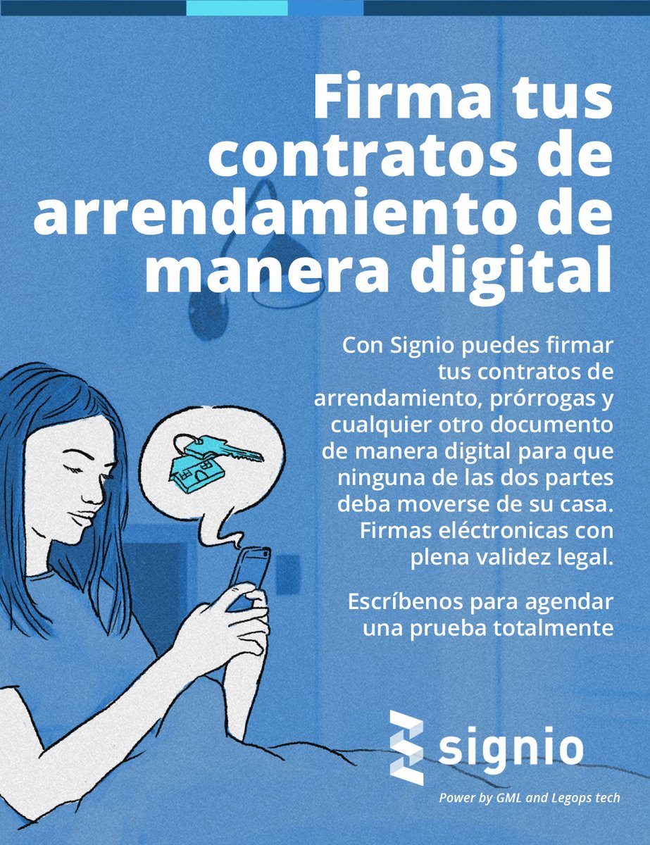 gmloficial's tweet image. Arrendar exige realizar un contrato de arrendamiento que estipule las condiciones y responsabilidades que asume tanto el propietario del inmueble, como el inquilino. 
Con Signio evita dolores de cabeza y firma tus contratos de arrendamiento más fácil y sencillo. 💻📲
#GMLSoftware