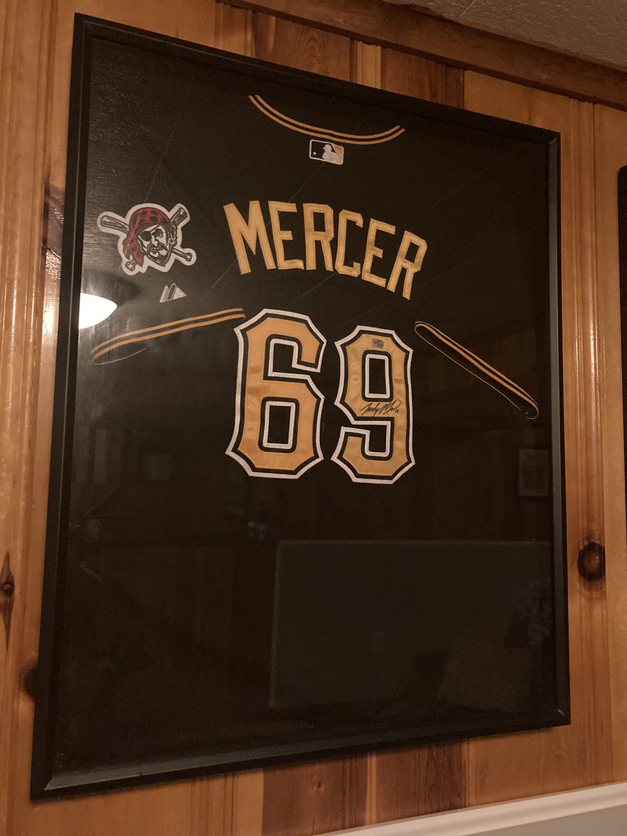jcets93's tweet photo. Every time I see my @jordy_mercer jersey on the wall, I think about all the things I would do to have a pair of his game used batting gloves in there with it #mercermercerme https://t.co/4KZ3q2YNqV