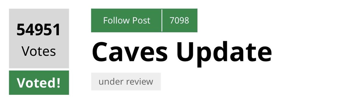 BedrockNews_'s tweet image. Miles de Jugadores de #Minecraft piden una #caveupdate con mas de 50k de votos en su foro!