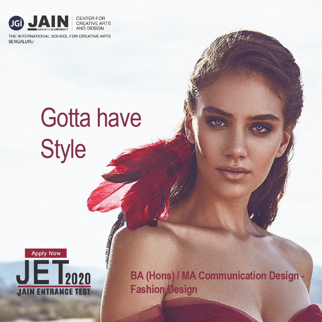 CCAD23132105's tweet photo. Learn how to rewrite the rules of fashion. Apply Now for JET2020 and enroll for BA (Hons)/ MA Fashion Design. 
#jainuniversity #BBC #jet2020 #jainccad #fashiondesign https://t.co/riBP8gjUuS