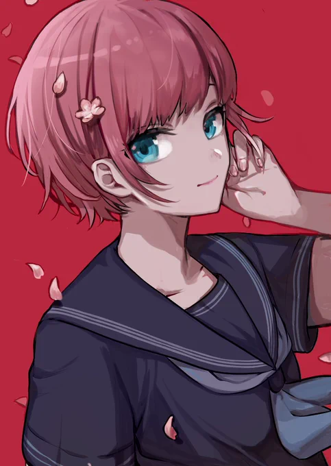 これはむちゃくちゃお気に入りの桜ハピトリ絵です 