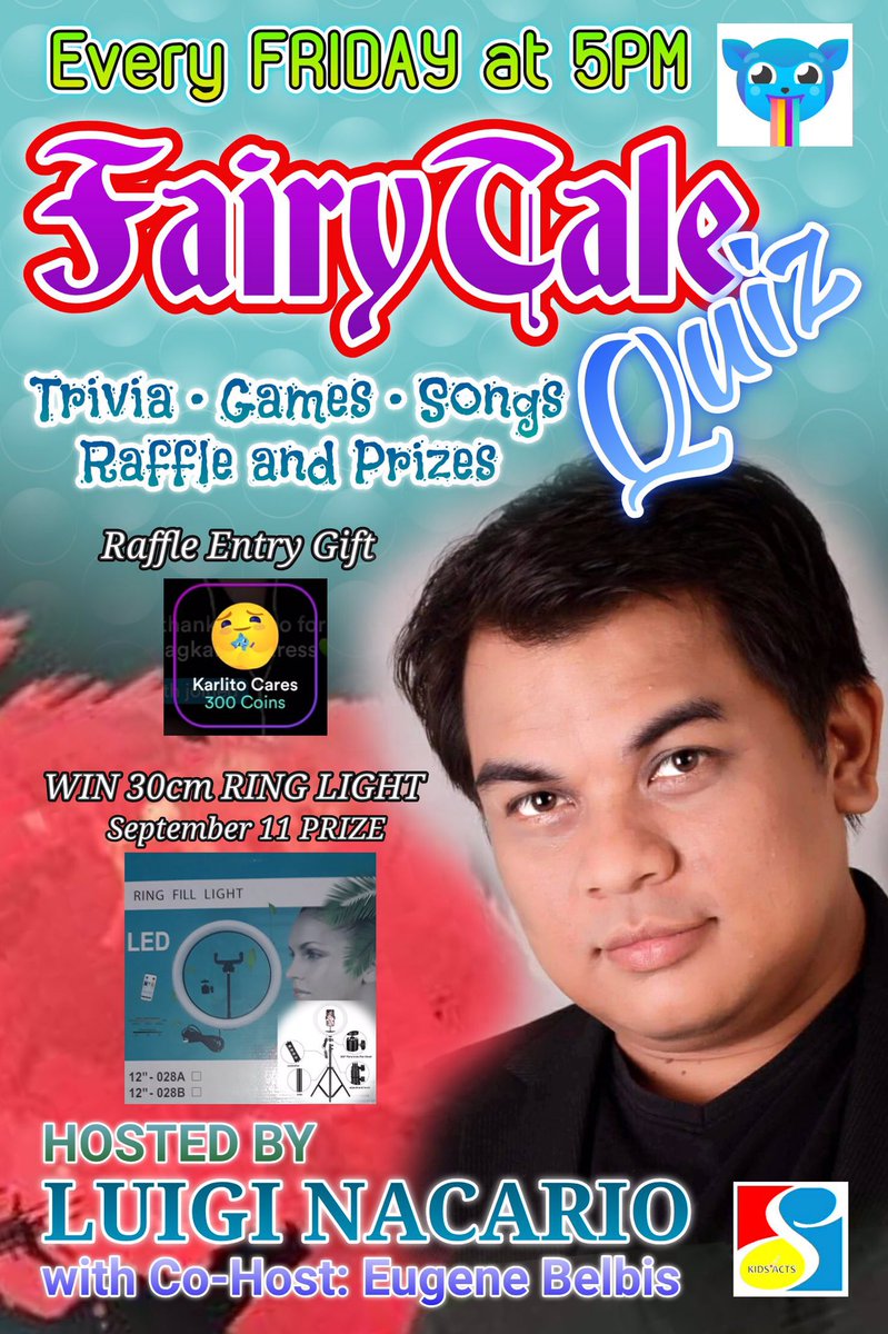 KidsActs's tweet image. It’s #FairytaleFriday TODAY, 5PM (PH Time)!

Join #KapiKumunityTheater
&amp;amp; DISCOVER the Disturbing &amp;amp; Intriguing Truth Behind FAIRYTALES through Trivia, Games, Songs, Raffles &amp;amp; Prizes
with Special Guest Artists &amp;amp; Random Viewer Guests

facebook.com/158416594840/p…