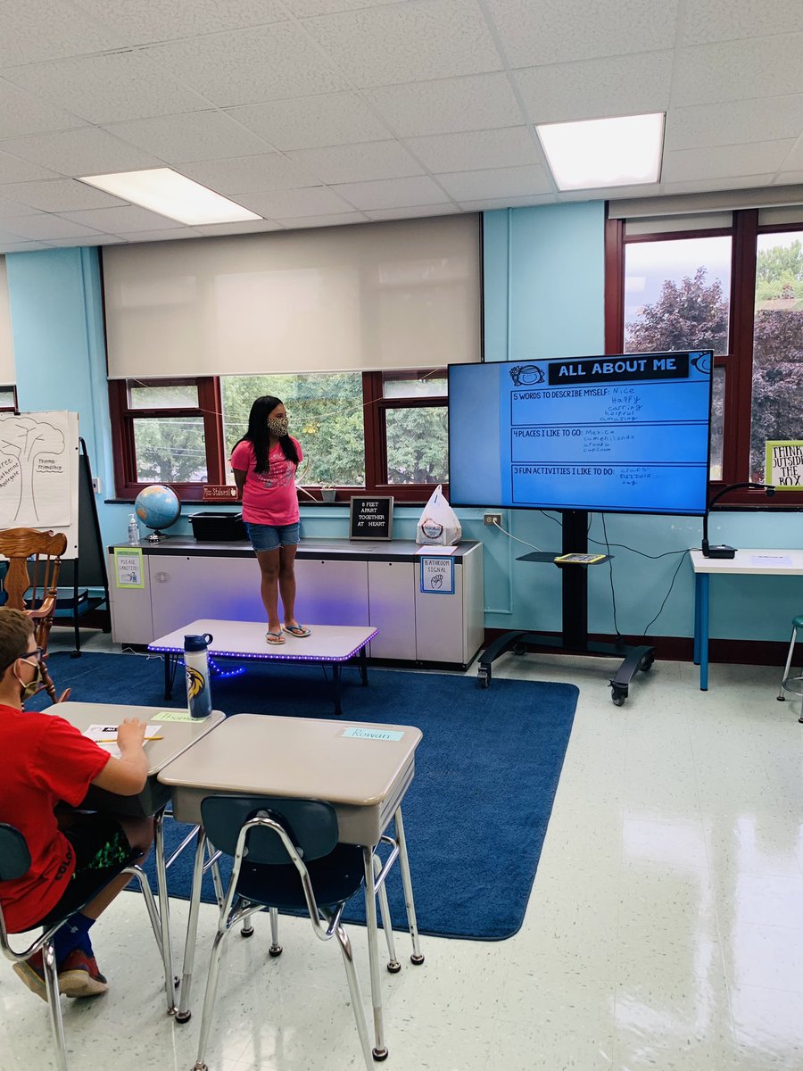 Mrs_Corso's tweet photo. Sometimes you just need a light up stage to make presenting in front of your class a little better! ✨ #ForestRoadSchool https://t.co/NGwxQTBLFN