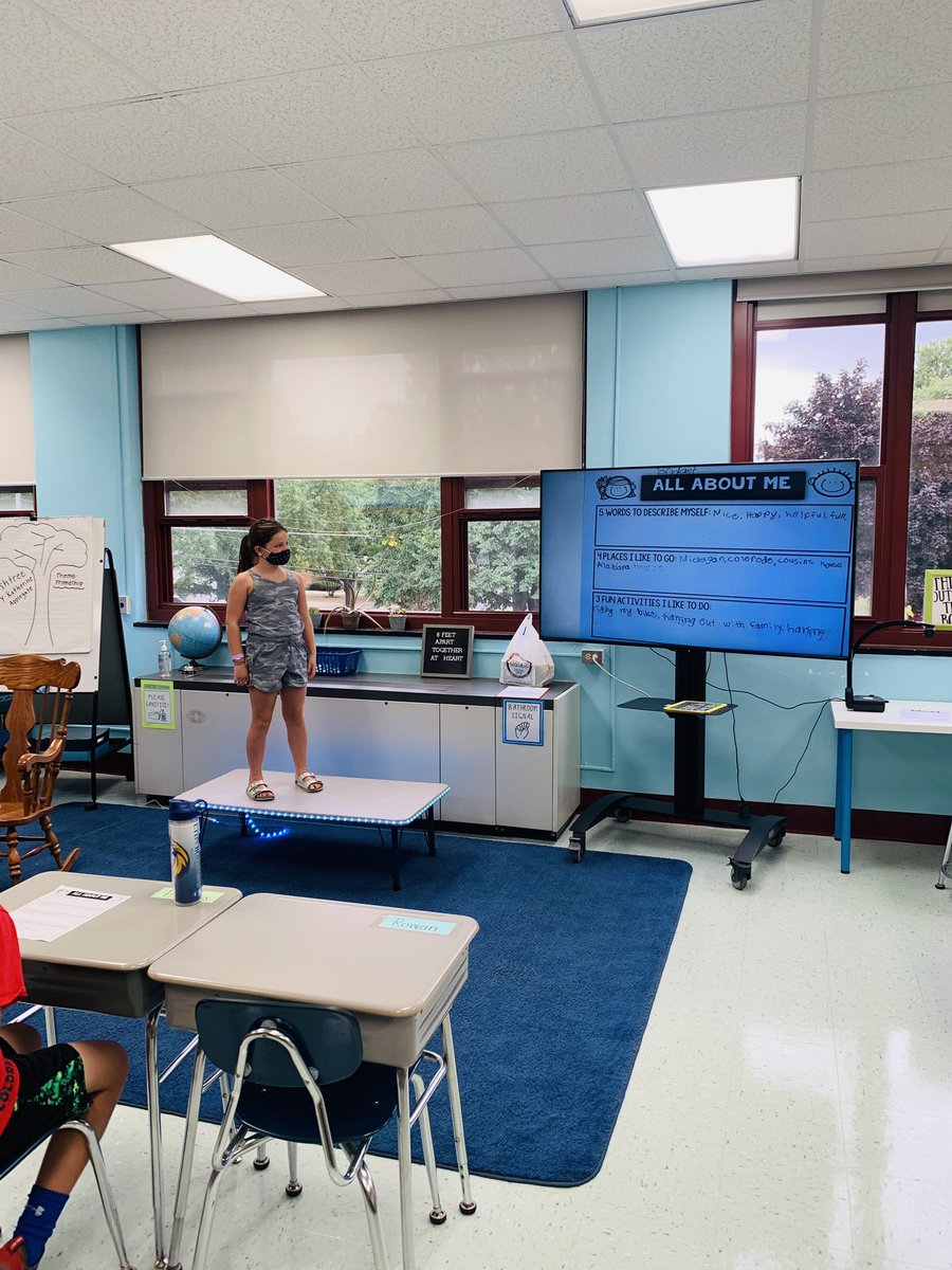 Mrs_Corso's tweet photo. Sometimes you just need a light up stage to make presenting in front of your class a little better! ✨ #ForestRoadSchool https://t.co/NGwxQTBLFN
