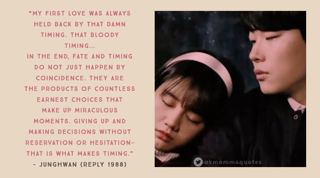 kmommaquotes's tweet photo. “My countless hesitations were to blame...” 💔 #Reply1988 #AnswerMe1988 #Junghwan #DeokSun https://t.co/dixmARRumO