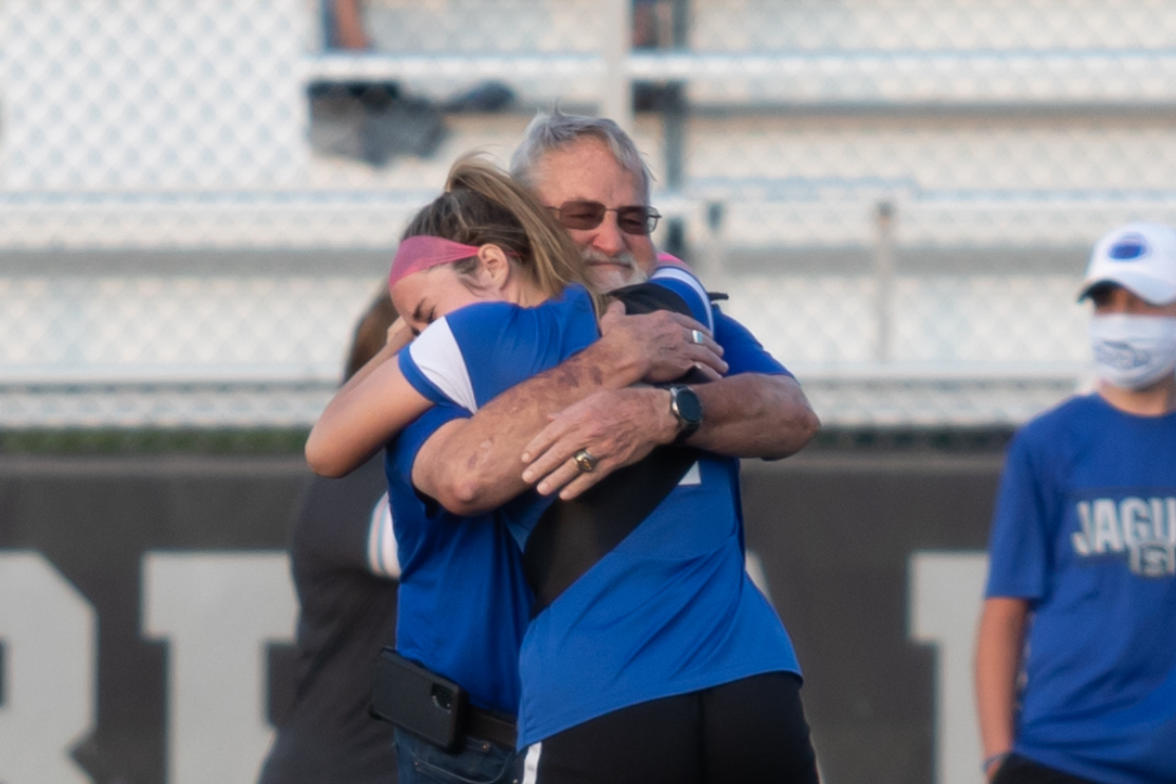 Senior night. A surprise visitor from Colorado. #GoJags