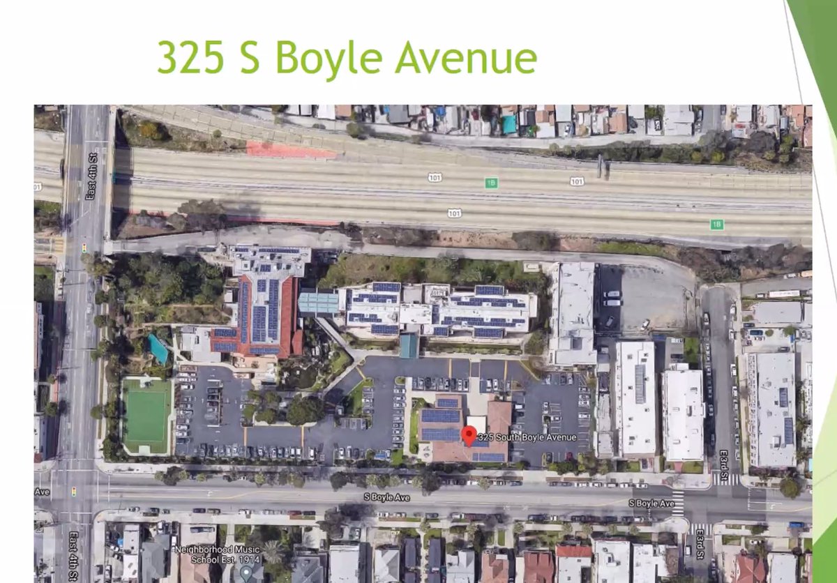 Next up on the  @BoyleHeightsNC agenda is the highly contentious Pacifica redevelopment of the historic senior living facility on Boyle Avenue, originally Jewish Home for the Aged, now Keiro / Sakura Gardens. 1st up, Ryley Webb the developer's rep. Looks like big money!