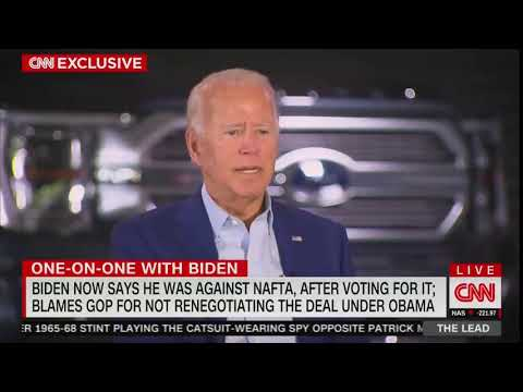 Trump will **hogtie** Joe Biden to his actual record. The record he can't successfully run away from any more than he could run away from his NAFTA vote today.