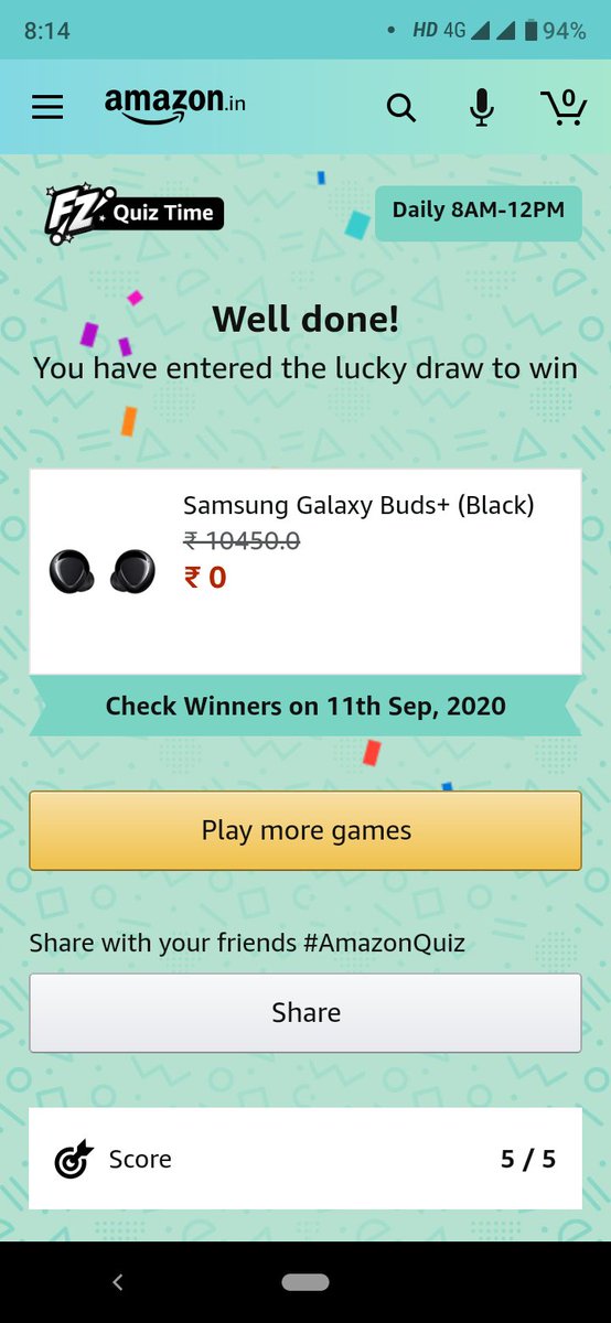 DeepSin45054428's tweet image. #AmazonQuiz #Deepsingh