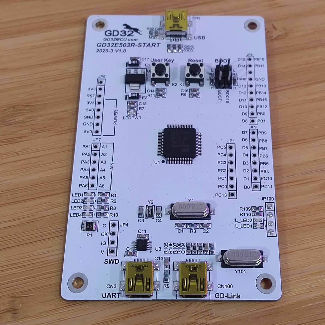 tamhanna's tweet photo. #GigaDevice use their #GD32F103 to create a #programmingdevice called #GDLink. On the new #gd32e503r #evaluationboard, the chip is on the bottom side of the (svelte looking) #whitepcb. I will, soon, try to find the time to do a #designout video with…

📸 https://t.co/W0ZvNcQeic https://t.co/lrvwVp9sZ0