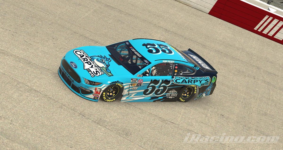 DirtyMonkeyMot1's tweet photo. New paint job for the cup car for our new teammate @carpys_co @iRacing @tradingpaints @NASCAR https://t.co/rhl4cPawIz