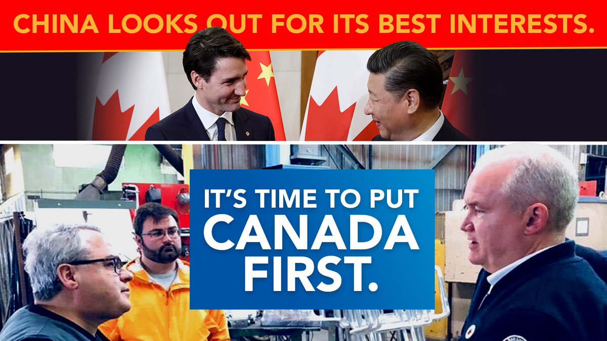 Exhibit C. I can't even. China puts China first so to prove we're better than them we should put Canada first - which is actually just emulating China? Our PM talks to world leaders but O'Toole talks to regular people? What's the message here?  #cdnpoli 7/12
