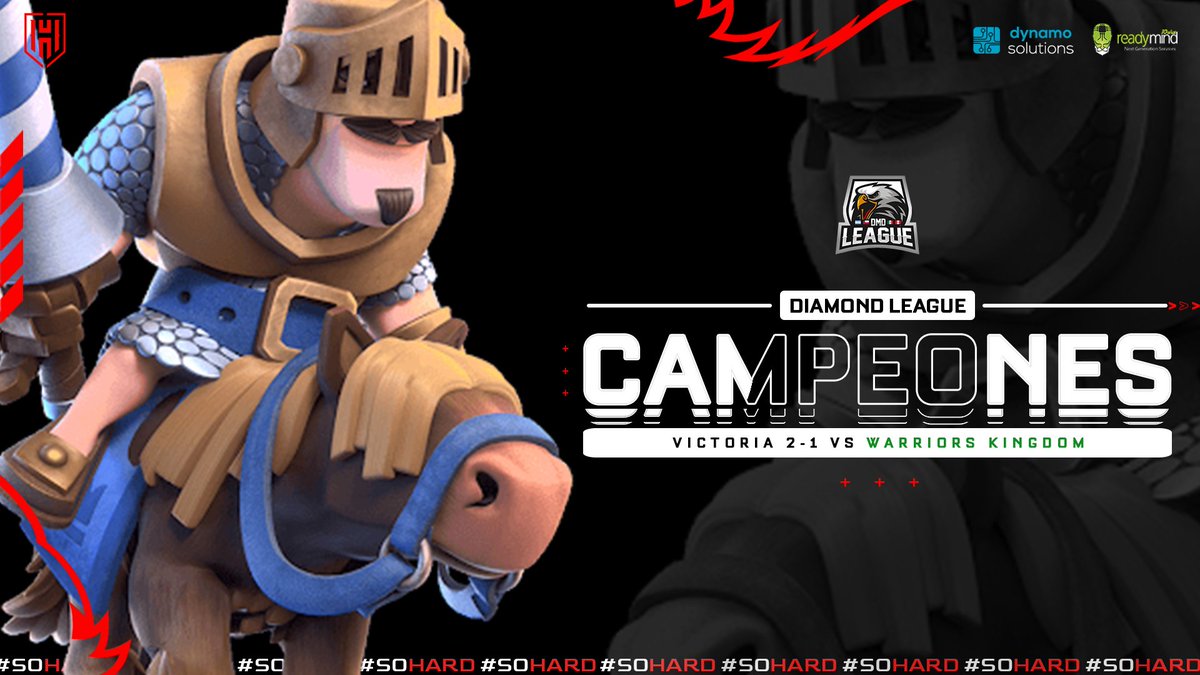 #ClashRoyale 👑 

¡CAMPEONES! 🥳

A 3️⃣ días del último trofeo, nos proclamamos campeones de 🏆 <a href="/DMDLeague_/">Diamond League</a> con una excelente campaña demostrada. Seguimos sumando medallas. 🤩

#soHard🇹🇹