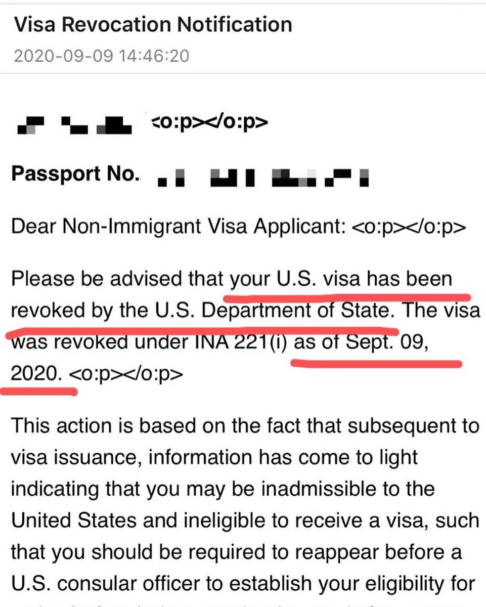 DongyaoN's tweet photo. Someone I personally know got the below email.

"I thought it was just a fraud, until I saw the news."

More than 1k Chinese students/researchers learned their US visa was all of a sudden revoked by #Trump administration.

#USChinaTechColdWar #tech #US https://t.co/F3nMRrCPRj