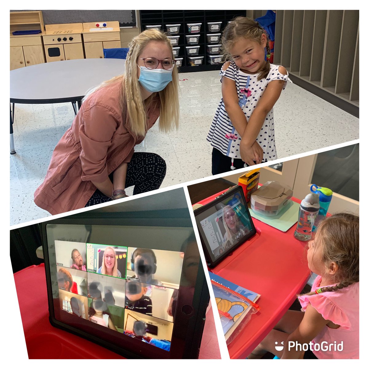 Sofia’s first day of kindergarten was amazing! Her teacher, Ms. Tolbert is amazing; she’s a real natural at virtual teaching, patient, caring, we are lucky to have her! Can’t wait for in person.