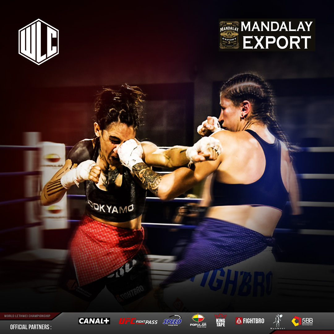 WorldLethwei's tweet photo. 🏆 Fight of the Night 🏆
Souris Manfredi 🇫🇷 and Maisha Katz 🇪🇸 put one of the very best fights in WLC history at WLC: Hideout Battle!
In case you missed it, catch it on CANAL+ Myanmar FG and UFC Fight Pass!

#SourisManfredi #MaishaKatz #HideoutBattle #WLCisBack #NineLimbs #WLC https://t.co/GwHZUZqgOv
