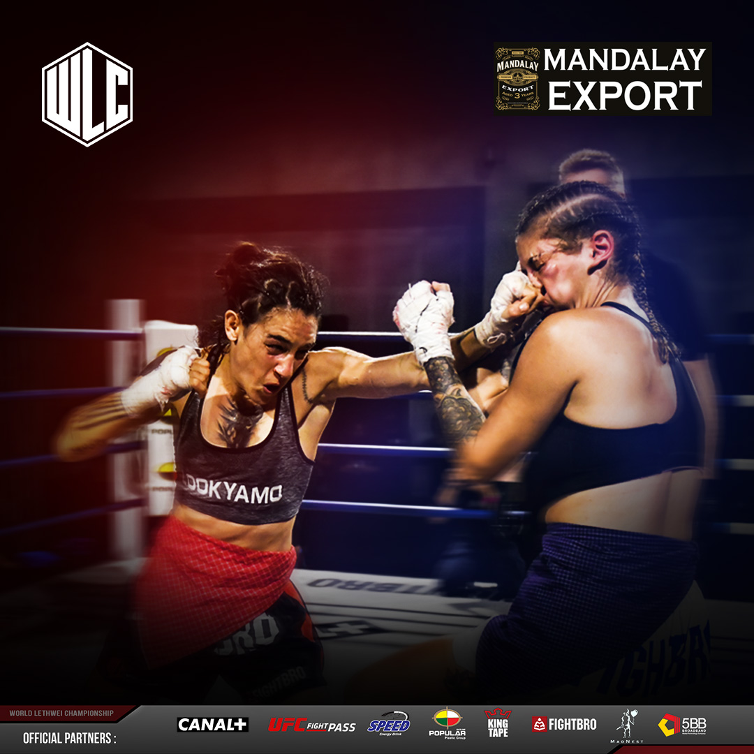 WorldLethwei's tweet photo. 🏆 Fight of the Night 🏆
Souris Manfredi 🇫🇷 and Maisha Katz 🇪🇸 put one of the very best fights in WLC history at WLC: Hideout Battle!
In case you missed it, catch it on CANAL+ Myanmar FG and UFC Fight Pass!

#SourisManfredi #MaishaKatz #HideoutBattle #WLCisBack #NineLimbs #WLC https://t.co/GwHZUZqgOv