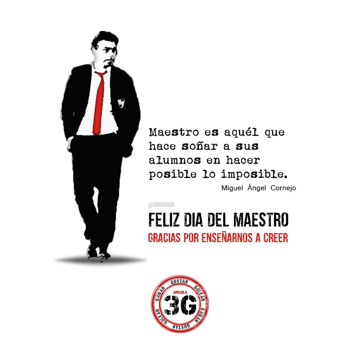 arroba3g's tweet photo. 𝗙𝗘𝗟𝗜𝗭 𝗗𝗜𝗔 𝗗𝗘𝗟 𝗠𝗔𝗘𝗦𝗧𝗥𝗢
Porque cuando nos enseñan a creer, todo es posible.
¡Feliz día del maestro para todos!

🛍️ Tienda online: https://t.co/IJkFxjqM2C
•
•
•
#3G #DiaDelMaestro #FelizDia #Maestros #lagloriaeterna 
#campeoneterno #RiverPlate https://t.co/vNuu2w2p9d