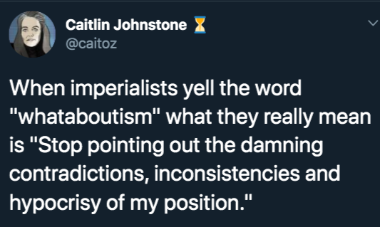 I do not bring this up with the intention of committing the unforgivable sin of “whataboutism”, but to point out that the governments, politicians, pundits and reporters who are rending their garments about human rights in Xinjiang do not actually care about human rights.