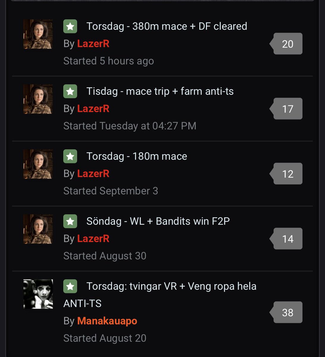 RoT_L76's tweet photo. @TeamSweden_RS @OSRSBeyondC 5 topics in 3 weeks! Keep up the activity lads 👌🏻 https://t.co/ssRZXTdYBB