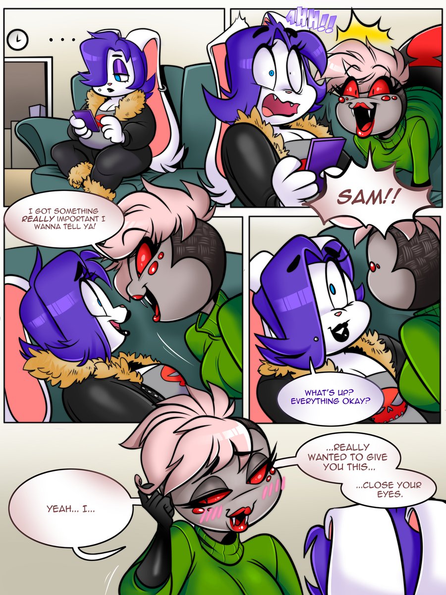 Commission for @Toonforbrains A short little comic for his comic series Bunny Kiss :3 I had fun drawing this. Love ya dude! ❤️💕✨ 