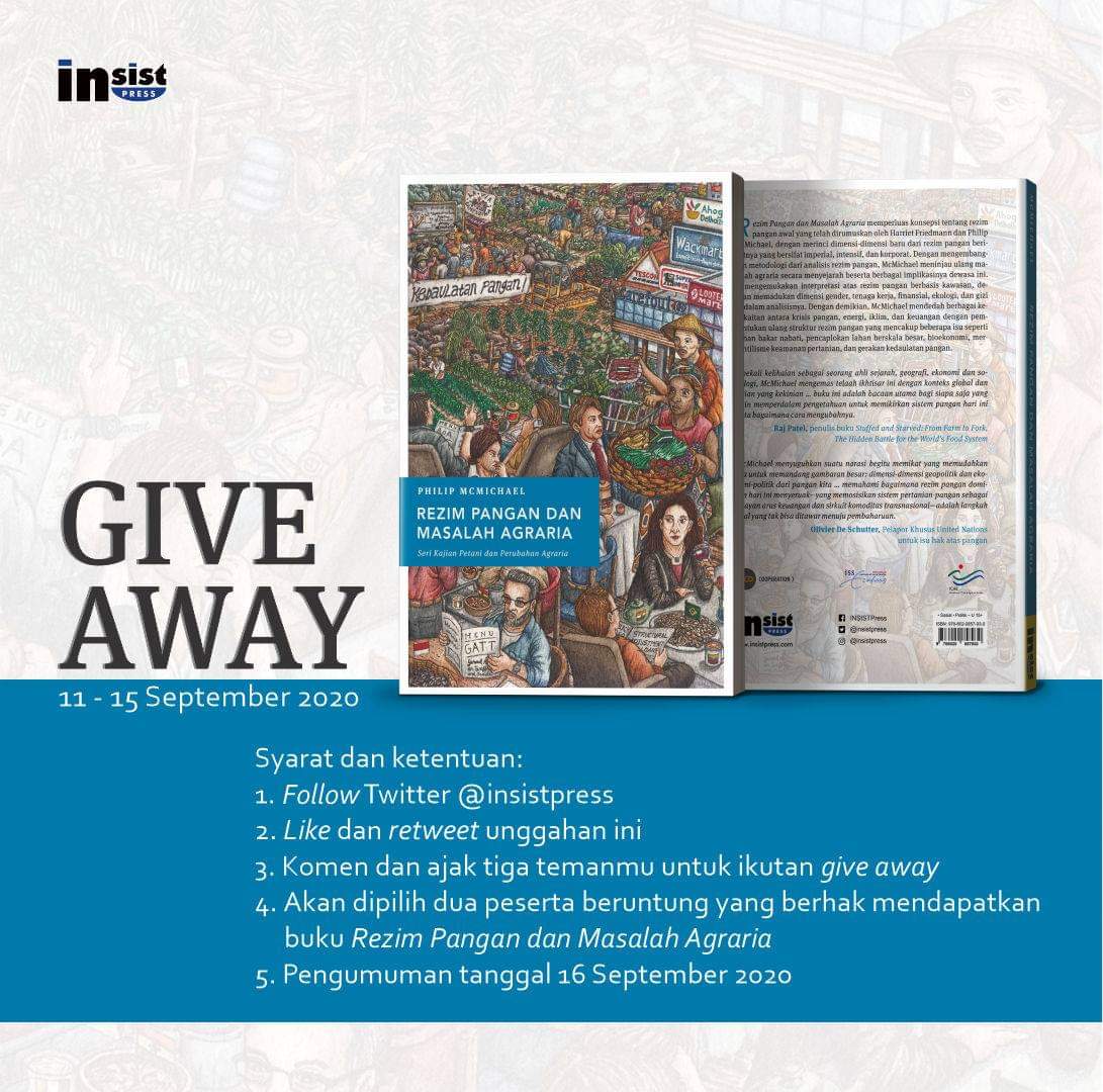 insistpress's tweet photo. Apakah kamu yang beruntung mendapatkan buku Rezim Pangan dan Masalah Agraria?

#giveaway #giveawayinsistpress https://t.co/BRvo85OvZj