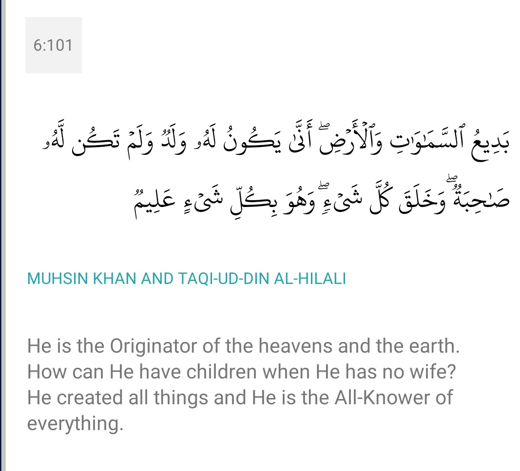 MindsetofWisdom's tweet image. Why can&apos;t Allah have a son? 🥁🥁
Well, his answer is that he doesn&apos;t have a wife, so how can he?!?
🤷‍♀️🤷‍♂️🤦‍♀️🤦‍♂️

#IslamicLogic