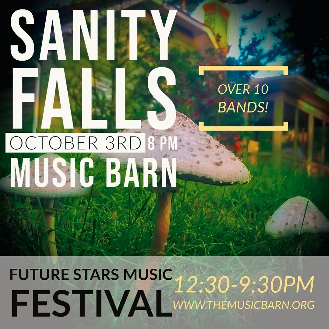 Sanity Falls show on October 3rd! Tickets on TheMusicBarn.org