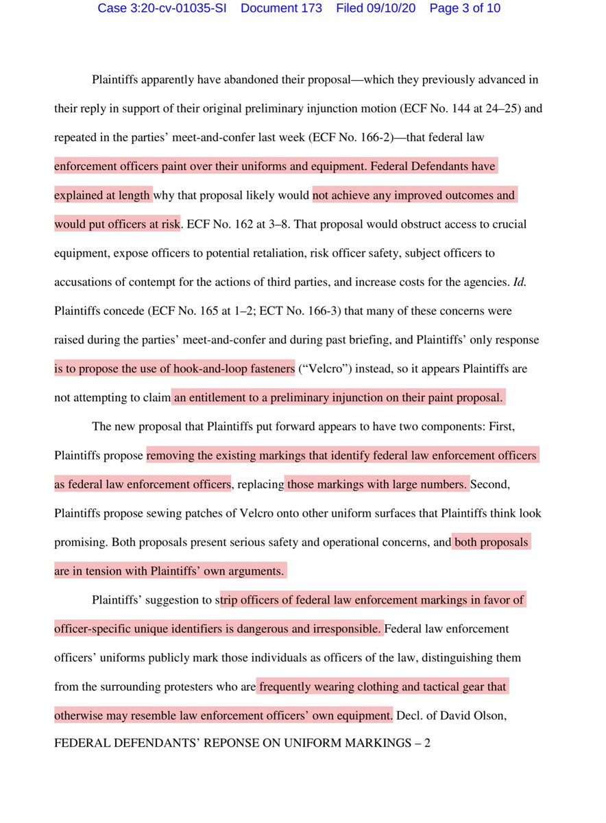 Generally speaking when the opening salvo is styled like this - not exactly sure not exactly a persuasive argument because-the plaintiffs did demand to resign the uniforms-why is it State & Local LEO have zero issue wearing a uniform with their ID & Rank-so does our military