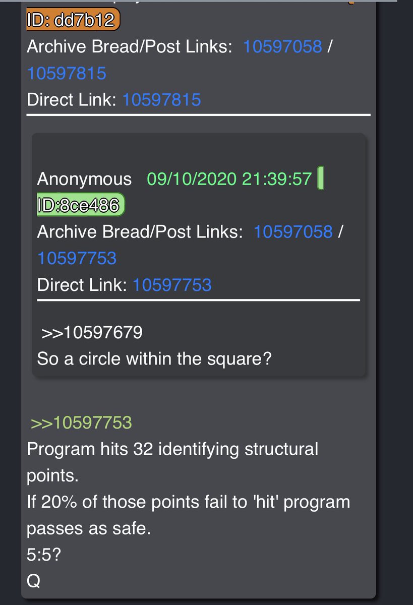 4663- So a circle within the square?Program hits 32 identifying structural points.If 20% of those points fail to 'hit' program passes as safe.5:5?Q