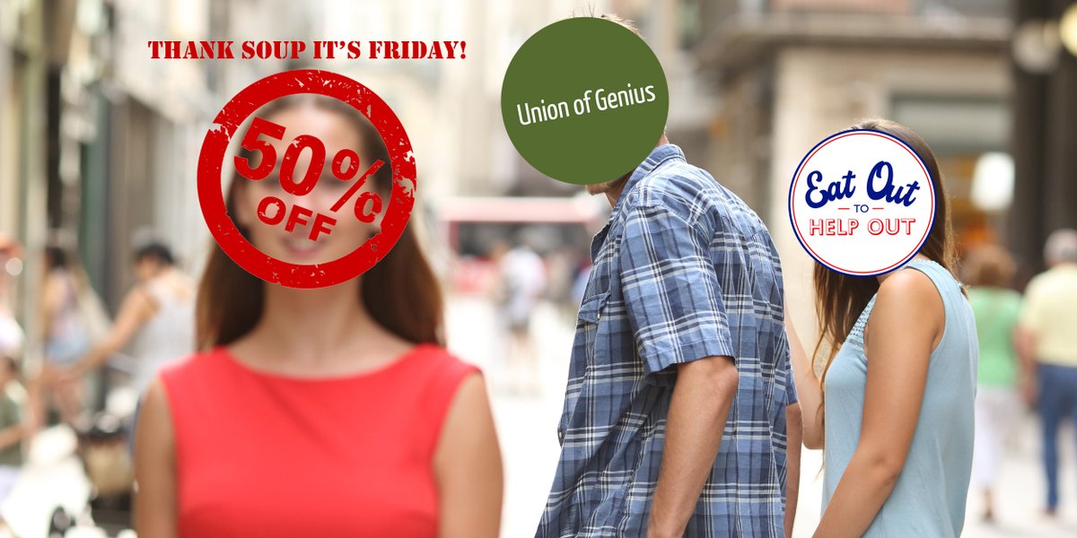 Thank soup it's Friday! 50% of all #soup and soup combos from the cafe today and every Friday in #Souptember. Good for sit-in and take-out.