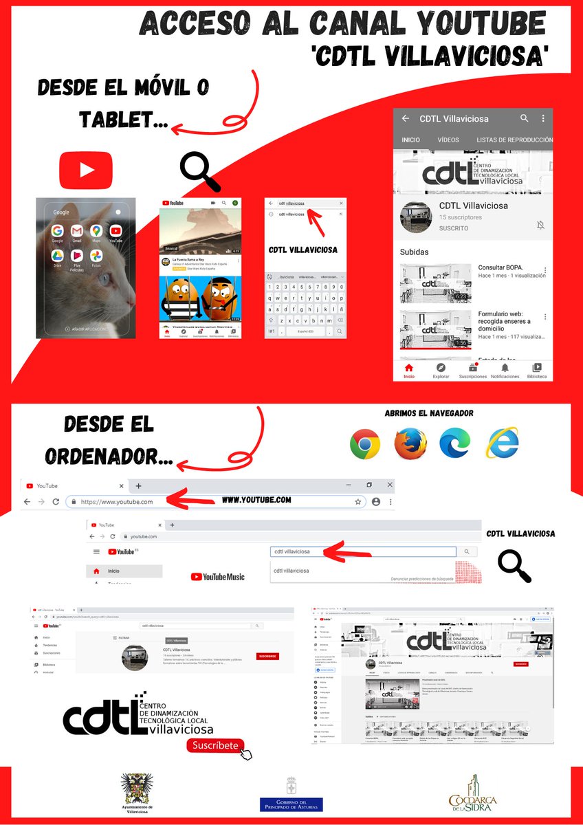 cdtlvilla's tweet image. Ya no hay excusa para no ver nuestros VideoTutoriales en YouTube.
#Telecentro #Villaviciosa #Asturias #VideoTutoriales #YouTube #TIC