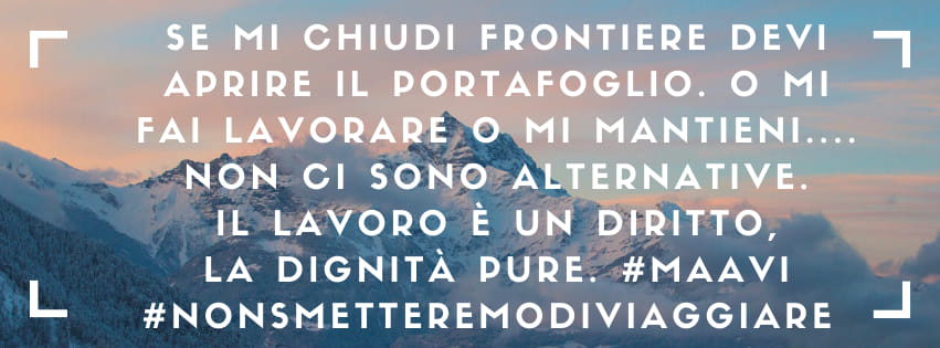 diritto al lavoro, dignità come agenti di viaggio
#maavi
#apritelefrontiere
#ilturismosostienelitalia
<a href="/SkyTG24/">Sky tg24</a> 
<a href="/DSantanche/">Daniela Santanchè</a> 
<a href="/dariofrance/">Dario Franceschini</a> 
@_MiBACT 
@lorenzabo 
<a href="/giamma71/">Gian Marco Centinaio</a> 
<a href="/corradoformigli/">Corrado Formigli</a> 
<a href="/myrtamerlino/">Myrta Merlino</a> 
<a href="/La7tv/">La7</a>