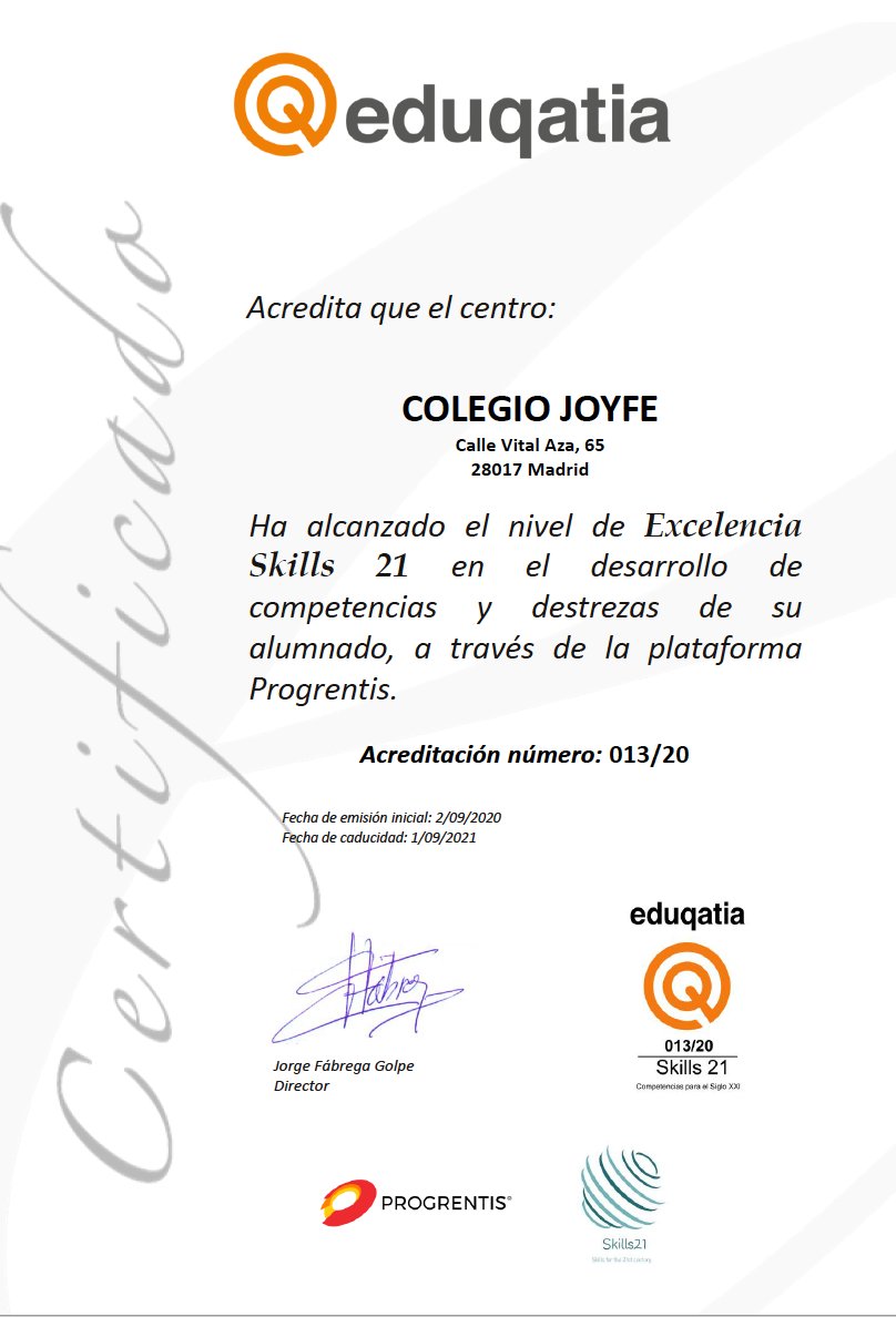 Eduqatia (@eduqatia_tw) on Twitter photo 📌EDUQATIA ha desarrollado procesos de #acreditación relacionados con la aplicación de herramientas y metodologías de #aprendizaje. Hoy felicitamos al <a href="/ColegioJoyfe/">Colegio JOYFE</a> por alcanzar el Nivel de Excelencia #Skills21 a través de la plataforma <a href="/Progrentis/">Progrentis</a>, <a href="/EIMlearning/">eimlearning</a> ¡Enhorabuena!. 📌EDUQATIA ha desarrollado procesos de #acreditación relacionados con la aplicación de herramientas y metodologías de #aprendizaje. Hoy felicitamos al <a href="/ColegioJoyfe/">Colegio JOYFE</a> por alcanzar el Nivel de Excelencia #Skills21 a través de la plataforma <a href="/Progrentis/">Progrentis</a>, <a href="/EIMlearning/">eimlearning</a> ¡Enhorabuena!.