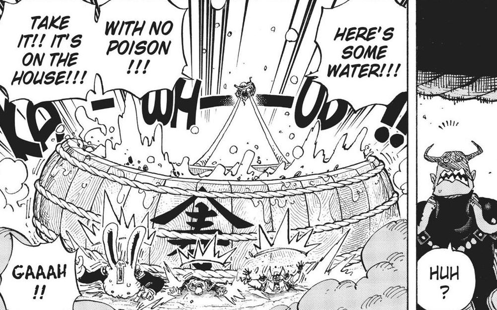 Le gardien protecteur du pays aka (明王) à la place de Kaido. Cela apparaît cohérent si on prête attention aux actions de Luffy depuis le début de Wano, nourrir les habitants du pays souffrants de la famine causée par Kaido et Orochi, la promesse à Tama de refaire de Wano..[6/14]