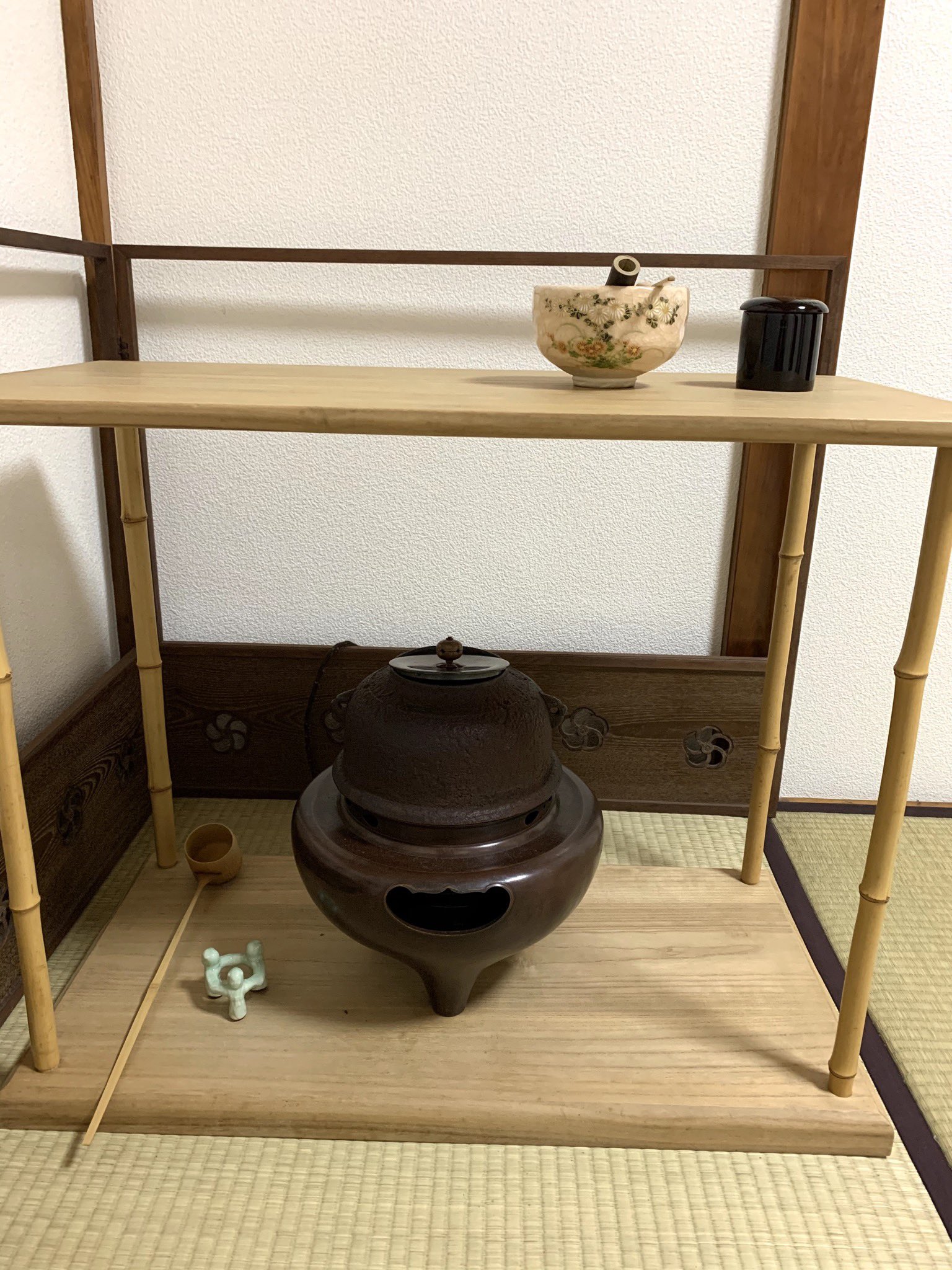 竹台子 茶道具 竹台子