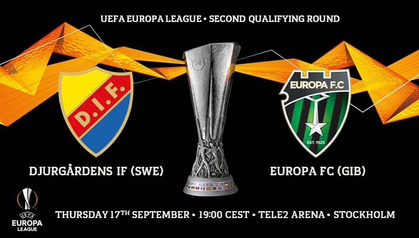 Make a date... 💚 #UEL 2QR @DIF_Fotboll v @EuropaFC_Gib LIVE on @GBCTVGibraltar