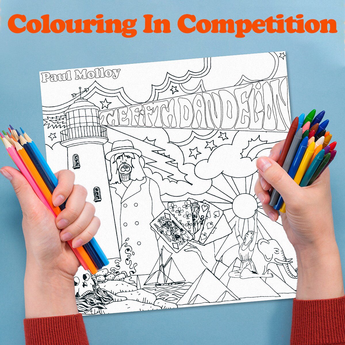 1.) Colouring in Competition! 🏆🎨 I am giving away an ultra rare test pressing of my debut album 'The Fifth Dandelion' to one lucky winner...