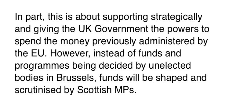 5/8 The new law appears to give UK ministers the power to spend as they chooseHowever, Mr Jack is saying that in practice this would be done jointly with devolved administrations or local authorities UK government briefing suggests a role for Scottish MPs at Westminster...