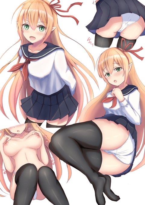 『おじさん、暇なら遊びませんか〜』
ご飯食べるだけだと思ってたら、どんどんえっちな感じになったプリコネRの制服アリサ描きました🥰 