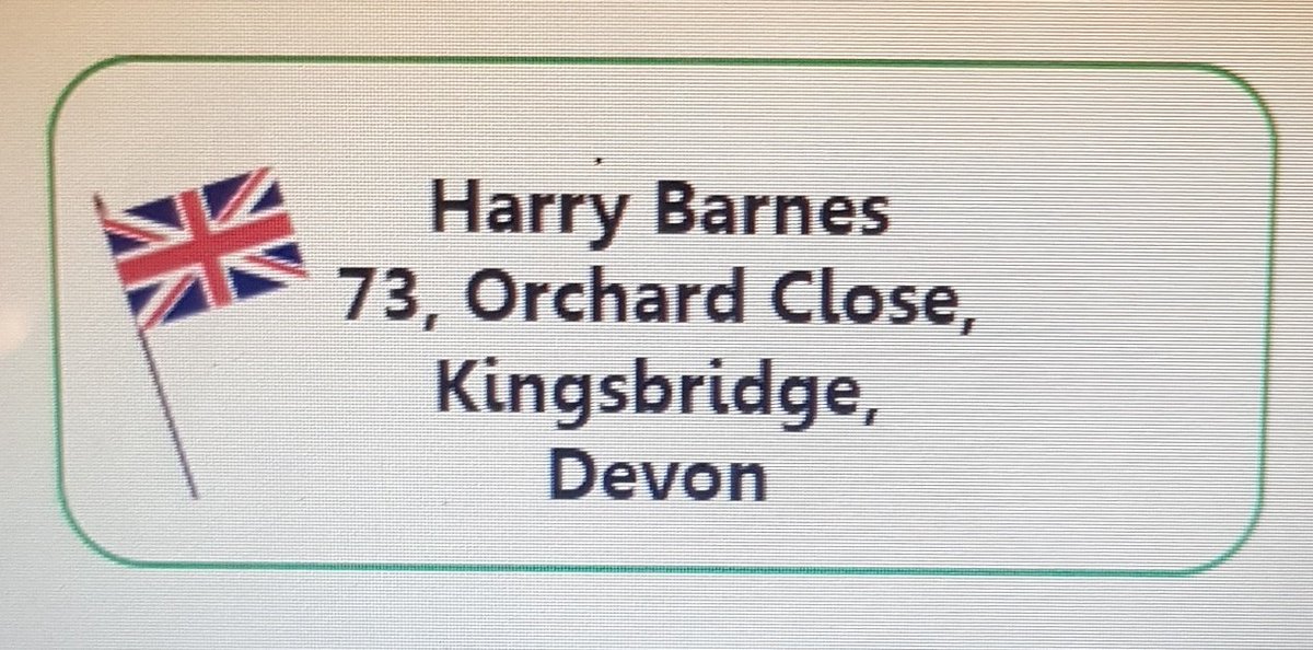 Here's a memory task- memorise the name and address. You might think we just need to pick a new name and address from the person's background. But is that enough? What else would you have to consider? (Comment!)