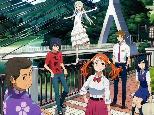 Anohana (8.2/10)Anohana is the story of Menma, a girl who dies in an accident, then returns as a ghost to haunt her best friend, Jintan, five years later. The problem is, neither Menma or Jintan know why she has returned.