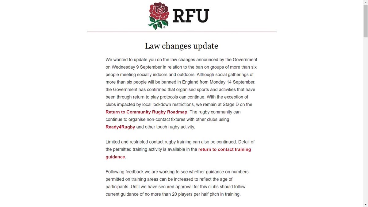 📣Essential Reading on Govt Law Changes
bit.ly/3hlBhSz

Please: 
✅Apply the guidance to keep our return going
✅Share far &amp; wide

👍Thanks

<a href="/QKidsFirst/">Kids First Rugby</a> <a href="/EngRugbySchools/">England Rugby Schools</a> @RFU_Colleges @StudentsRFU <a href="/YouthSportTrust/">Youth Sport Trust</a> <a href="/AoC_Sport/">AoC Sport</a> <a href="/BUCSsport/">BUCS</a> <a href="/PADSISUK/">PADSIS</a> <a href="/iapsuksport/">IAPS Sport</a> <a href="/ISAsportUK/">ISA Sport</a>