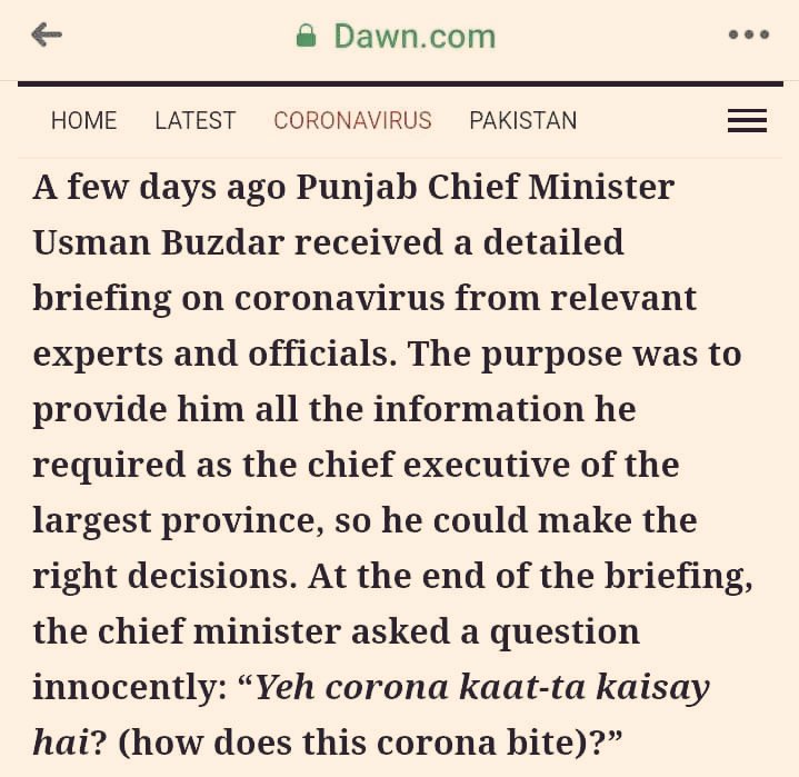 CyberDefencePk's tweet photo. Fahad Husain of Dawn, did a story damaging the repute of CM Pb @UsmanAKBuzdar, which was nothing but a blatant lie. It was peddled by many #NewsChannels, it even trended on Twitter despite the rebuttal. That's how low was the level of Journalism during #COVID19.
(17) https://t.co/X7Gn1KFd7k