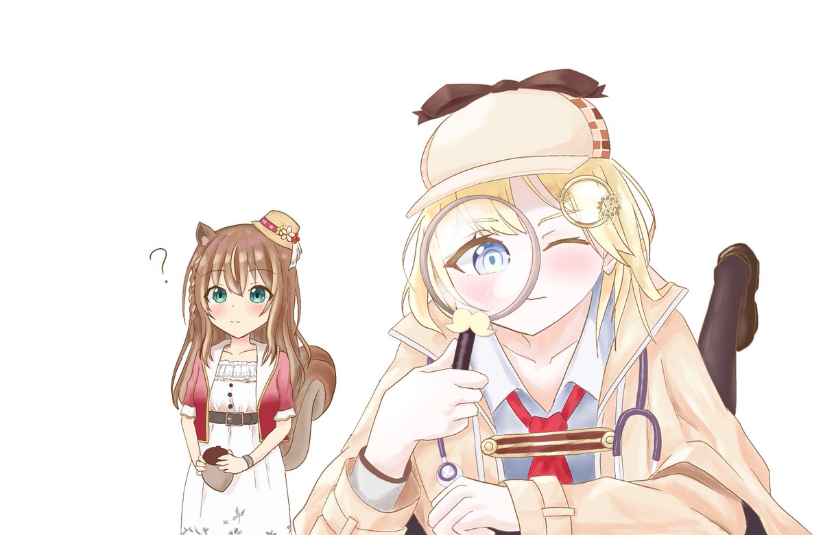 ワトソン・アメリア 「#hololiveEnglish #holoMyth 
#GambaRisu 
」|シノビアルパカ🥢のイラスト