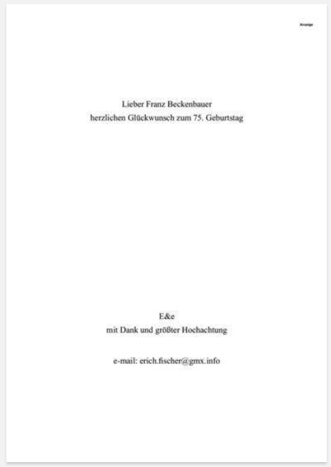 Sportkultur's tweet photo. Ganzseitige Anzeige für Herrn Beckenbauer in der heutigen FAZ.
Erich Fischer mag es minimalistisch auf großer Fläche. #sendanemail https://t.co/Fq1AvpoTCF