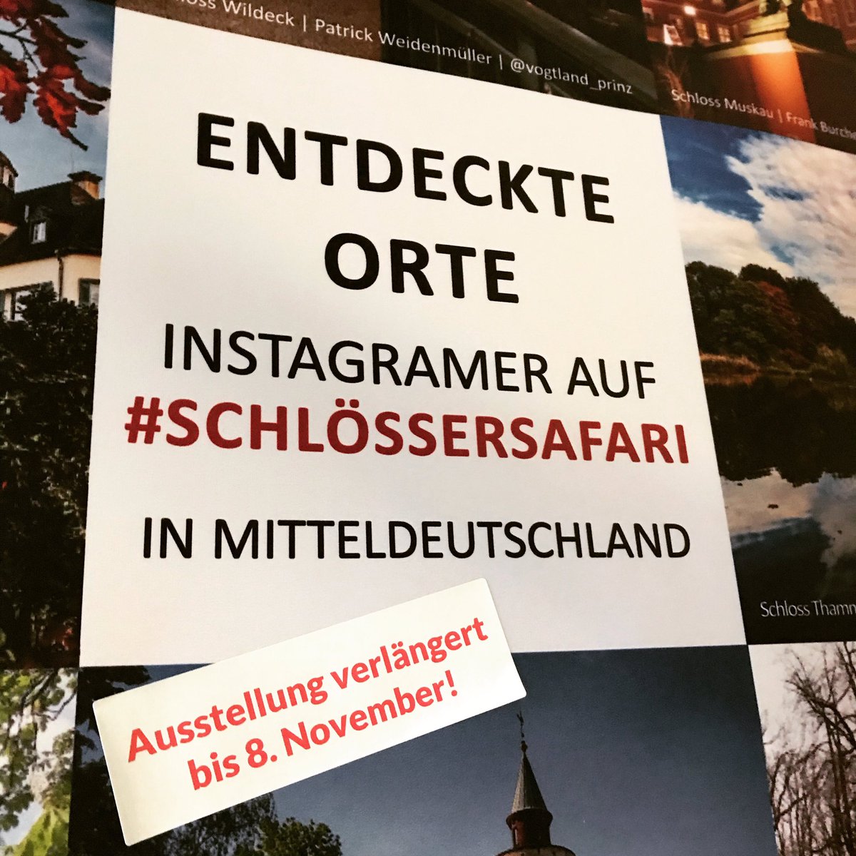#Wanderausstellung „Entdeckte Orte: Intagramer auf #Schlössersafari in Mitteldeutschland“ auf #Burg #Ranis bis 8. #November verlängert! 💃🏻🥂🕺🏻
<a href="/stsg_thueringen/">schlösserstiftung.thüringen</a> <a href="/literaturburg/">Literaturburg Ranis</a> <a href="/BurgPosterstein/">Burg Posterstein</a>